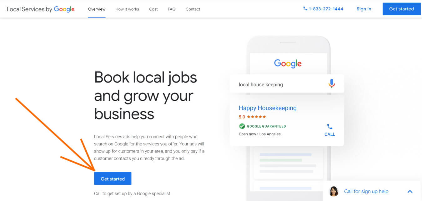Step 1 - Get Started With Local Services By Google